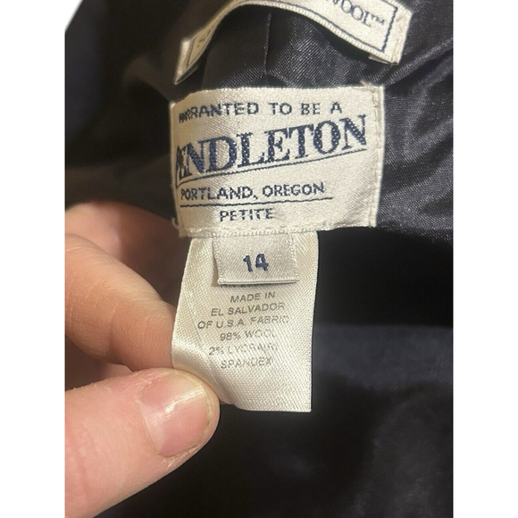 Vintage Pendleton Jacket Women's 14 Blazer Navy Blue - Picture 3 of 5